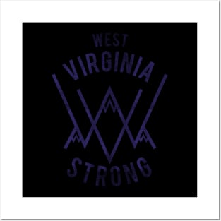 west virginia strong purple Posters and Art